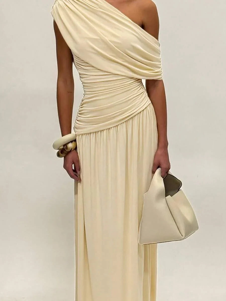 ZÉPHYR — One-Shoulder Ruched Maxi Dress