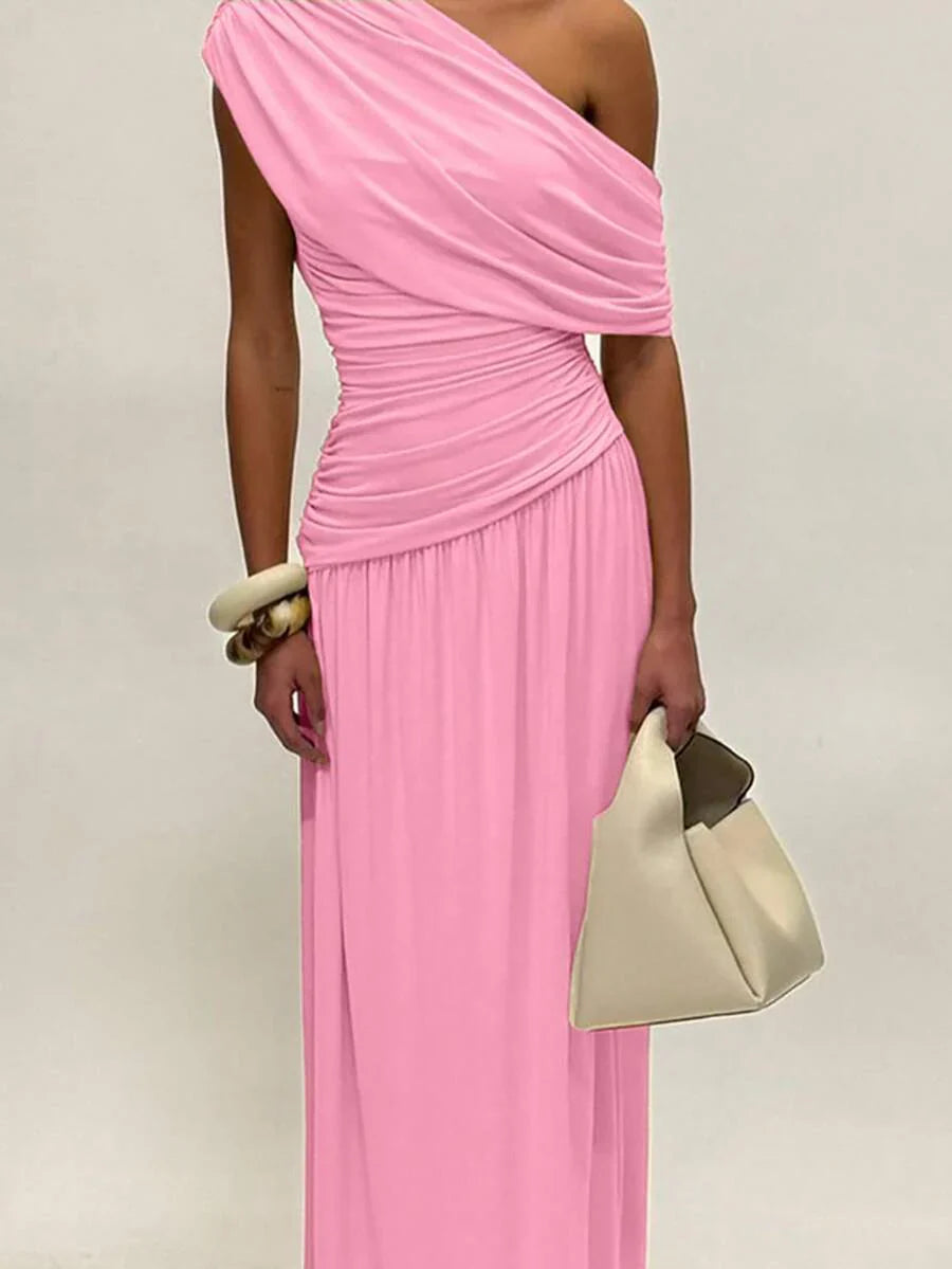 ZÉPHYR — One-Shoulder Ruched Maxi Dress