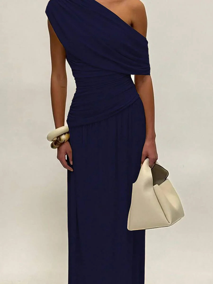 ZÉPHYR — One-Shoulder Ruched Maxi Dress