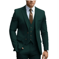 Men Three-Piece Suit Set Notch Lapel Wedding Formal Many Colors